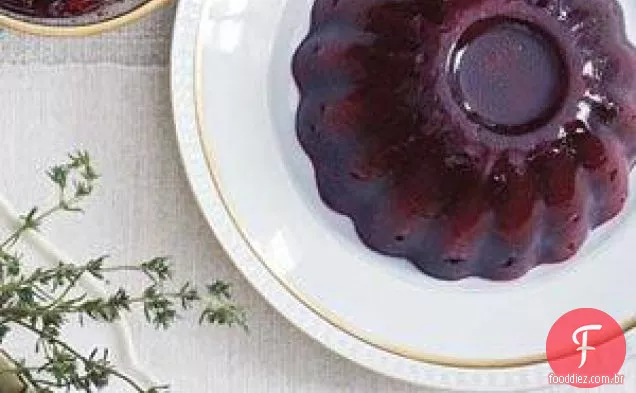 Molho gelatinoso de Cranberry e gengibre