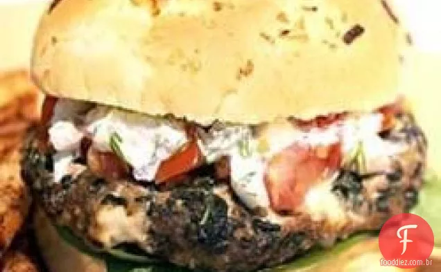 Hambúrgueres Recheados Com Queijo Feta