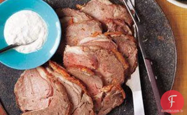 Carne Assada Apimentada Com Receita De Molho De Rábano