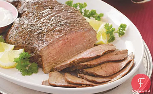 London Broil com molho de rábano