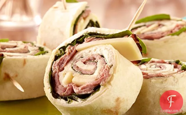 Rolls-ups de Carne Assada de rábano