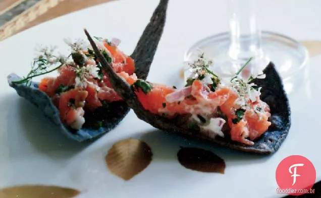 Tartare De Salmão Defumado Do Texas