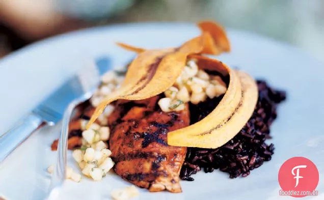 Frango envidraçado com Salsa Jicama