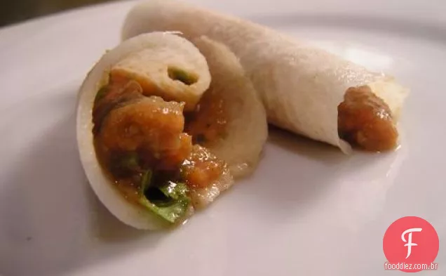 Jantar Hoje À Noite: Tacos Vegetarianos Com Tortilhas Jicama