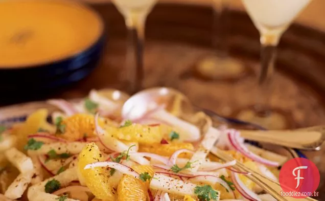 Salada de laranja picante e Jicama