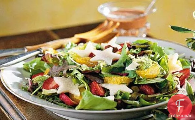 Salada Cranberry-Morango-Jícama