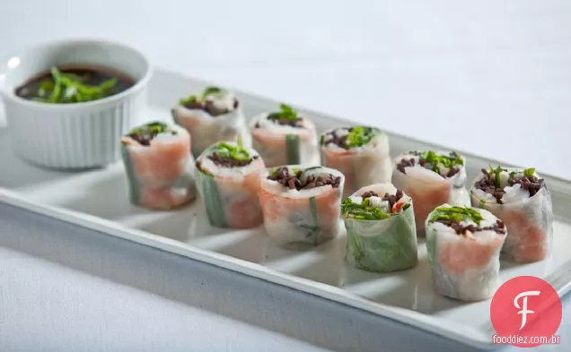 Receita De Rolos De Verão De Camarão Tigre