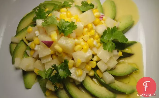 Cozinhe o livro: Jícama - salada de abacate com vinagrete cítrico