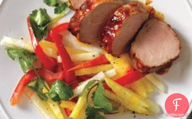 Lombo De Porco Envidraçado Com Slaw De Abacaxi