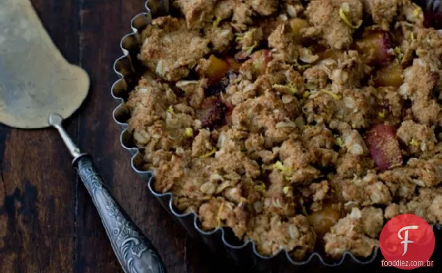 Receita Crocante De Ameixa E Pêssego