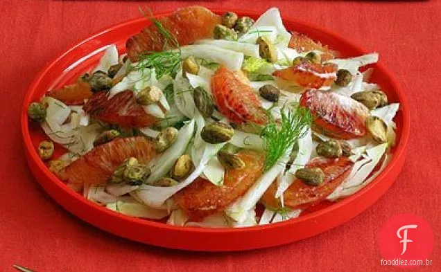 Salada De Erva-Doce E Laranja Com Pistache