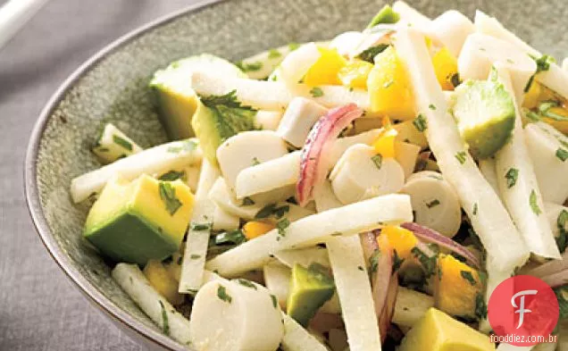 Corações de salada de Palma e Jicama
