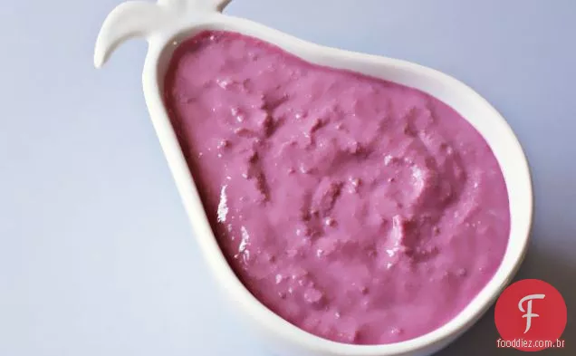 Sem laticínios, sem ovos e sem Mousse De Framboesa de açúcar