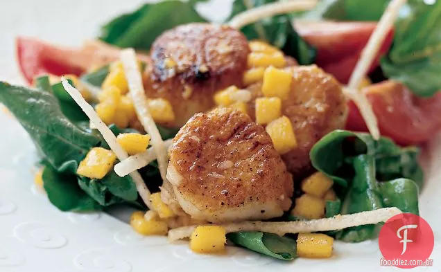 Salada de Vieira com molho de Manga