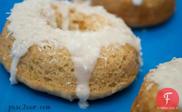 Donut de bolo assado com limão de coco (sem glúten, vegano, sem soja)
