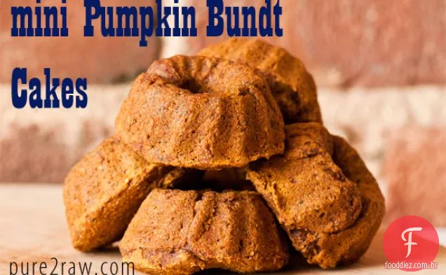 Mini bolos Bundt de abóbora (sem glúten, vegano, sem laticínios) 