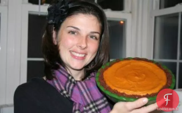 Torta de abóbora vegana sem assar