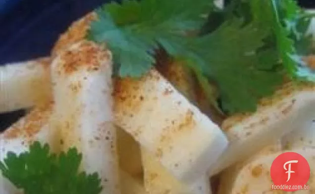 Salada Jicama Com Coentro E Limão
