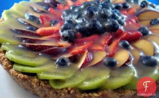 Torta De Frutas Frescas Com Crosta De Amêndoa
