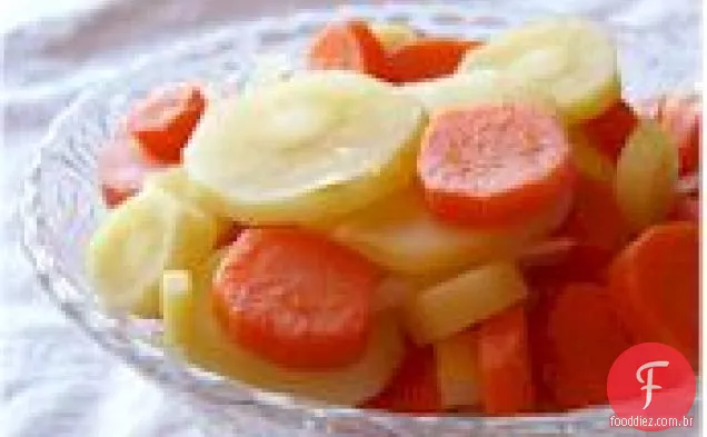 Cenoura vitrificada e pastinaga 