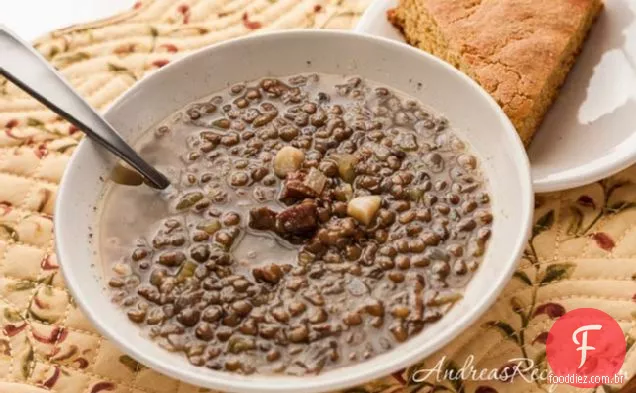 Sopa De Presunto E Lentilha