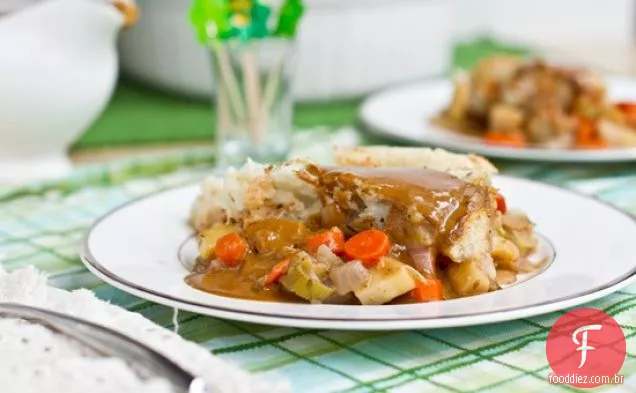 Torta de Pastor vegano com molho