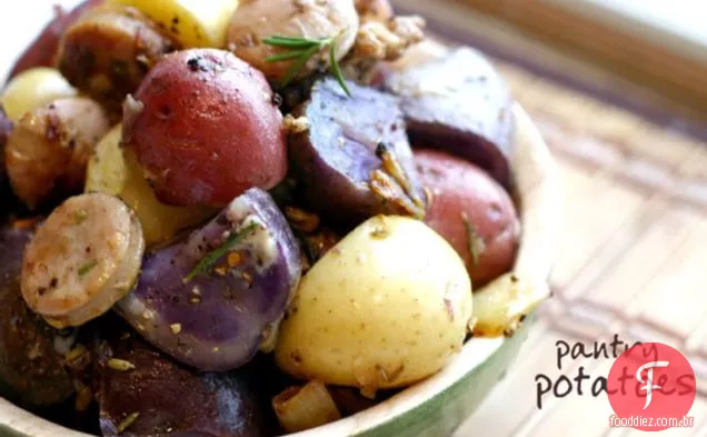 Batatas Assadas Vermelhas, Brancas E Azuis