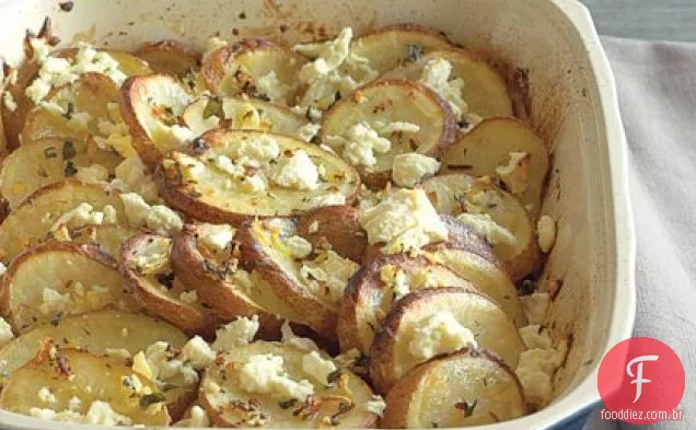 Batatas de limão de estilo grego