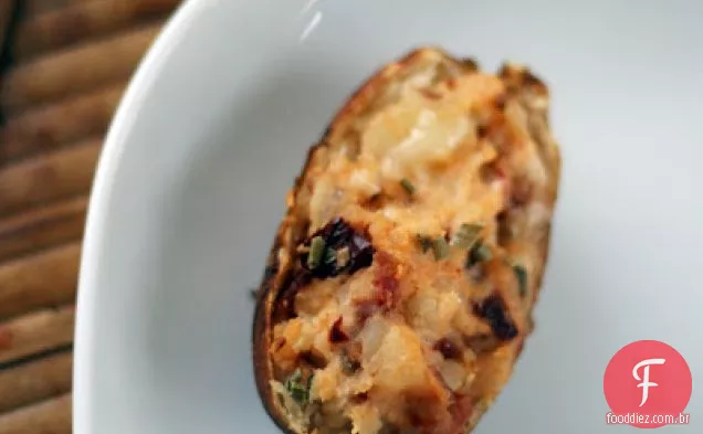 Bacon-chipotle duas vezes batatas grelhadas