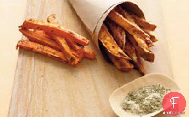 Batatas fritas assadas