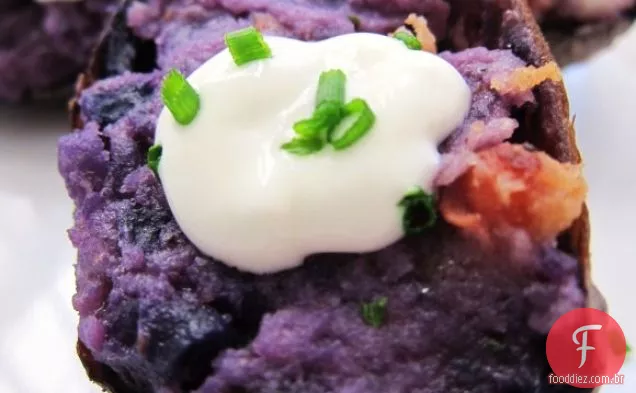 Queijo Azul E Bacon Batatas Roxas
