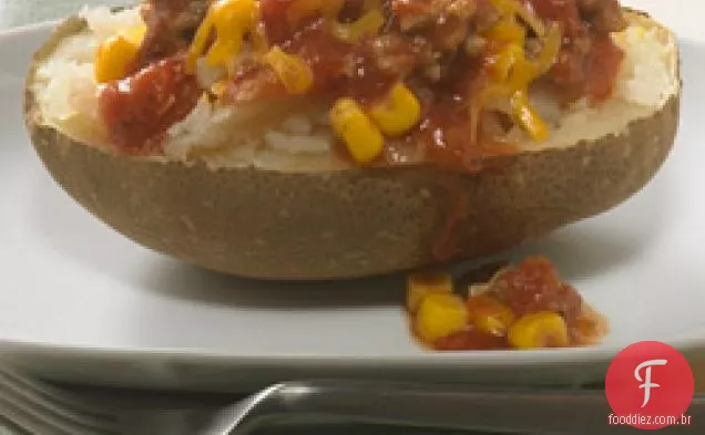 Batatas com cobertura de pimenta