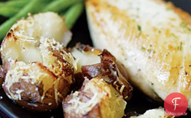 Batatas Vermelhas Gratinadas Com Cebolinha