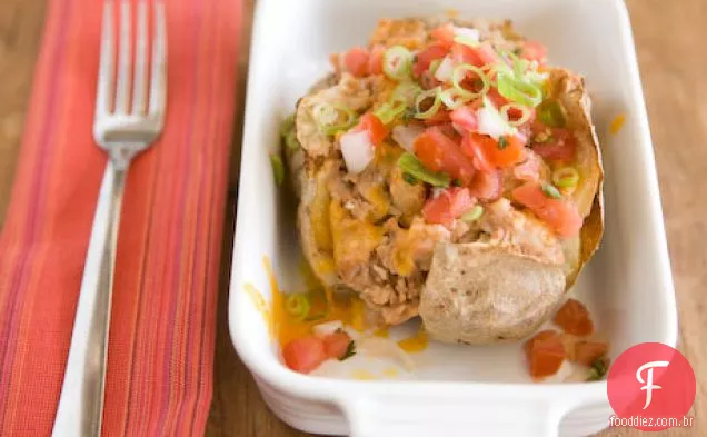 Batata Tex-mex duas vezes assada
