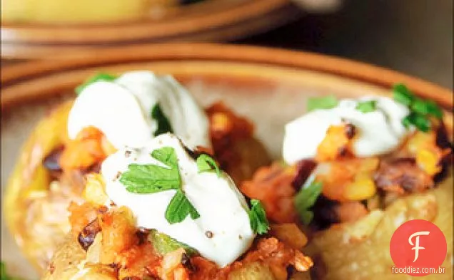 Batatas Chili Assadas Duas Vezes