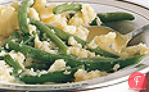 Feijão verde italiano e batatas