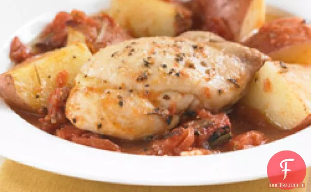 Frango Toscano E Batatas Para Dois