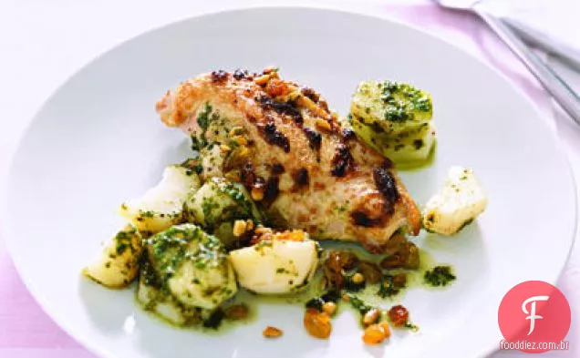 Frango com batatas Pesto
