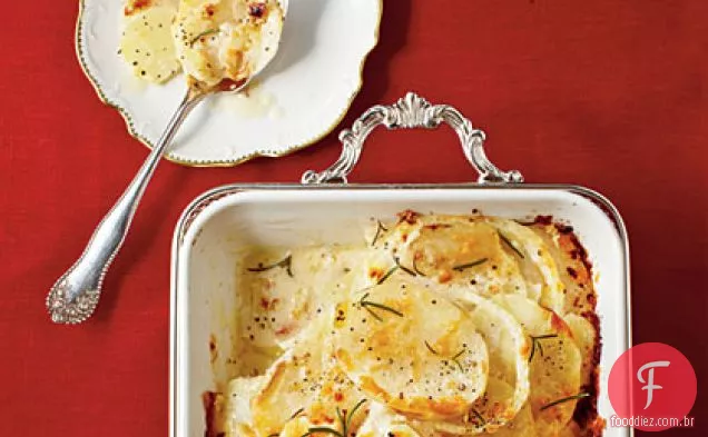 Gratinado de erva-doce e batata