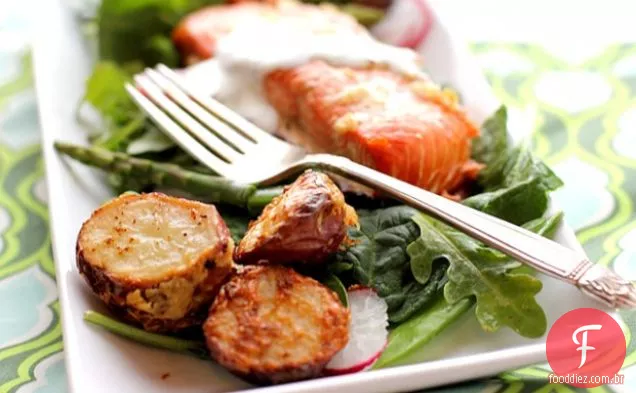 Salmão Assado Com Chalota De Limão