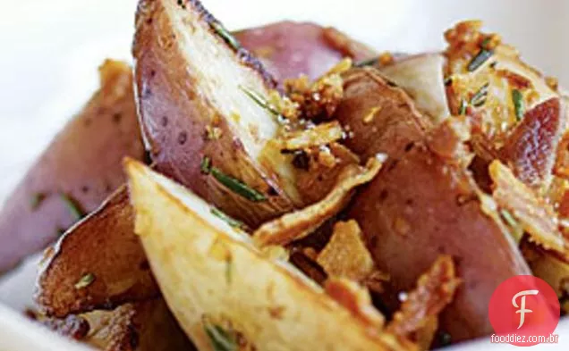 Batatas vermelhas fritas com Pancetta e alecrim