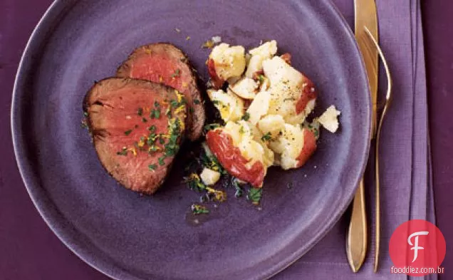 Carne com batatas parmesão