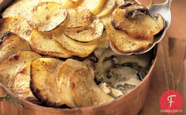 Batata De Ouro Yukon E Gratinado De Cogumelos Selvagens