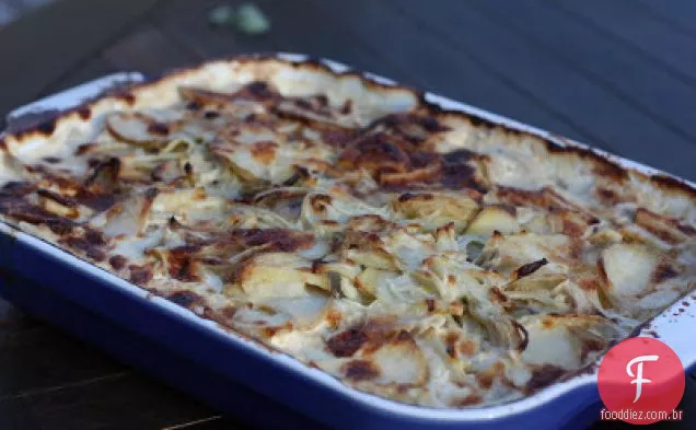 Gratinado de batata-erva-doce