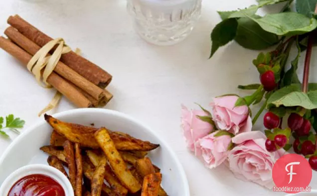 Batatas Fritas Assadas Com Especiarias Tailandesas