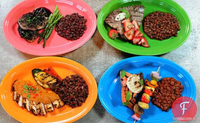 Salmão laranja-chipotle com cebola grelhada e coentro