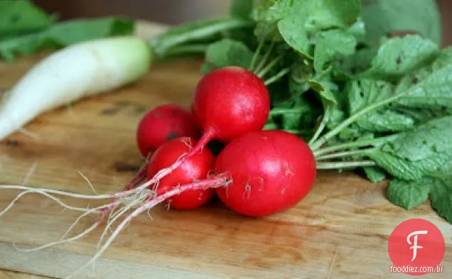 Salada De Rabanete Assado E Aspargos