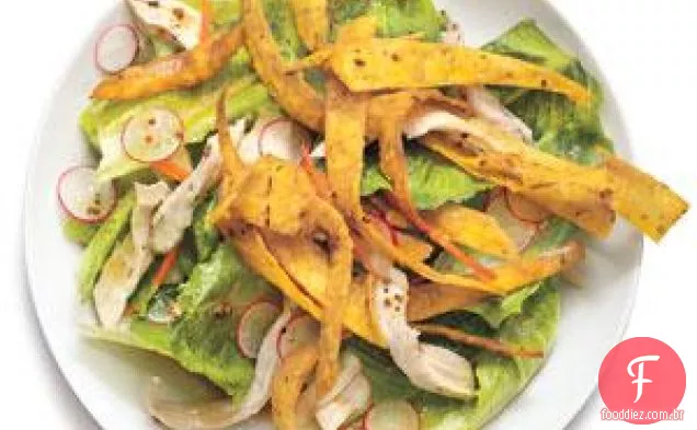 Salada De Frango Com Tortilhas Crocantes