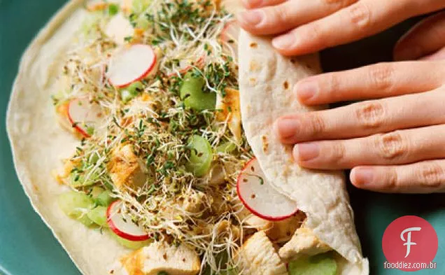 Sanduíches Asiáticos Da Salada Da Galinha