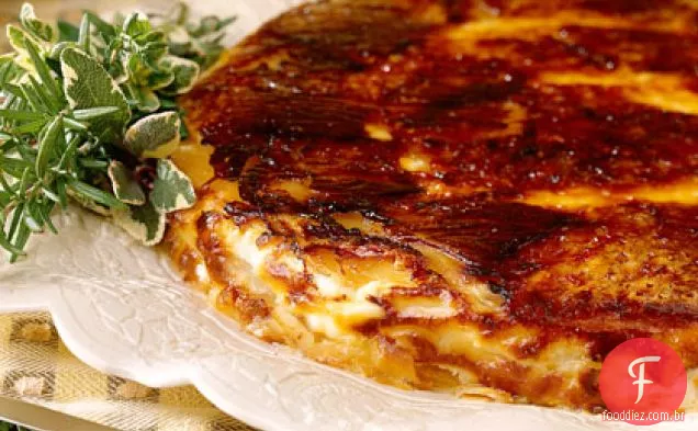 Batata-e-Rutabaga gratinado